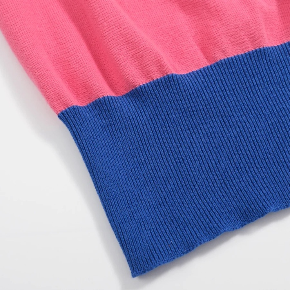 Oxknit WOMEN'S RED MATCHING CAT JACQUARD SWEATER-DESIGNED BY AGATHE SINGER - Picture 3 of 12